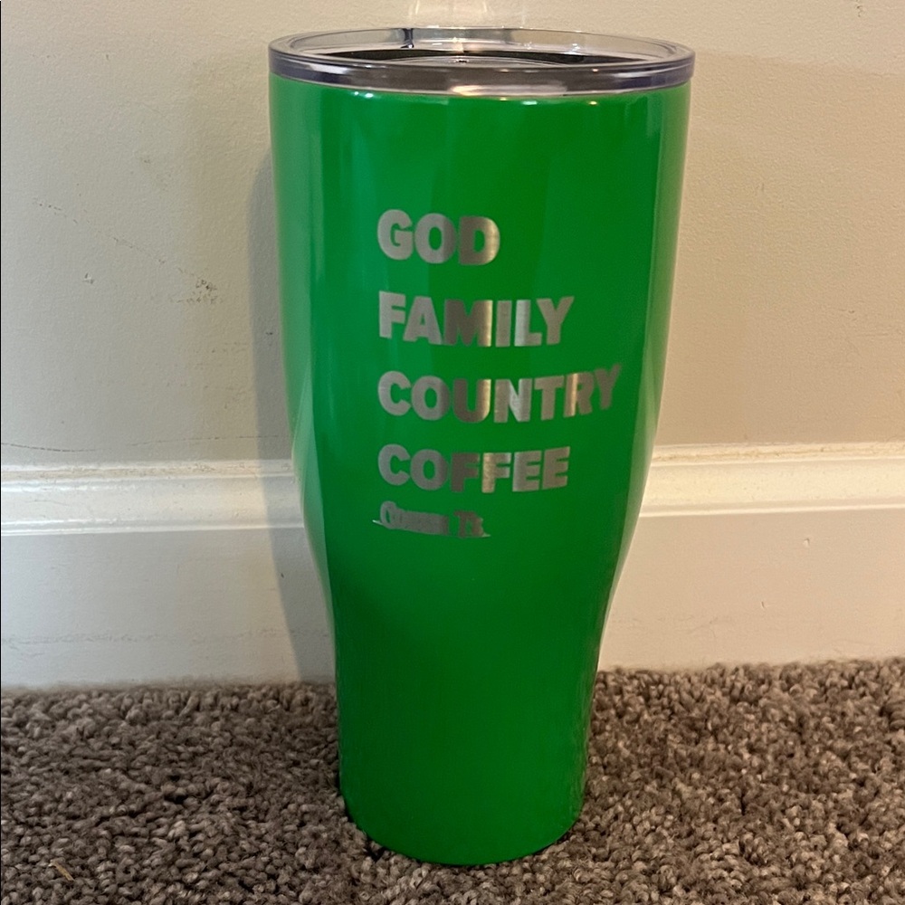 God Family Country Coffee 27ounce insulated Cup new